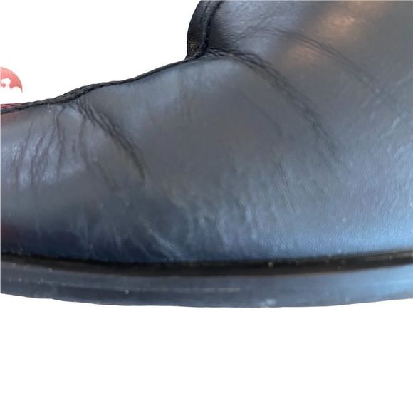 Hush puppies women’s black leather ankle boots heel zipper closure size 7M - Picture 6 of 9